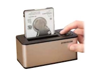 Freecom mDock - HDD-dokkestasjon - brønner: 2 - 2.5 - USB 3.1 (Gen 1) - svart, sølv
