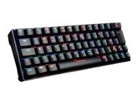 Fourze GK60 - Tastatur - bakgrunnsbelyst - trådløs - USB-C, Bluetooth 5.0 - Nordisk - tastsvitsj: OUTEMU - svart