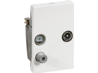 LK FUGA Antenneudtag TV/R og Data slutdåse (multimedie) type TD272E, Class A+, 112 modul, hvid
