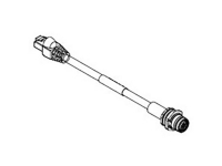 Molex 1300580025 Ultra-Lock (M12) D-Coded to RJ-45 Adapter, Straight to Straight, 4 PoleFemale to RJ45 Male, 1.0m (3.28)