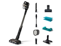 Philips PowerCyclone 10-teknologi – trådløs støvsuger, Uten pose, Sort, 0,6 l, 18,3 l/s, Tørr & våt, Syklonisk