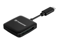 Transcend RDC3 - Kortleser (SD, microSD, SDHC UHS-I, SDXC UHS-I, microSDHC UHS-I, microSDXC UHS-I) - USB-C 3.2 Gen 1