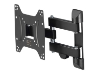 Hama FULLMOTION TV Wall Bracket, 1 star - Monteringssett (veggmontering, 2 svingarmer) - for LCD-skjerm - stål - svart - skjermstørrelse: 19-48