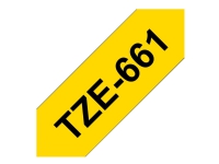 Brother TZe-661 - Standardklebemiddel - svart på gult - Rull (3,6 cm x 8 m) 1 cassette(s) laminert teip - for P-Touch PT-3600, 530, 550, 9200, 9400, 9500, 9600, 9700, 9800, D800, E800, P900, P950