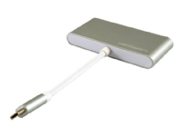LC Power LC-HUB-C-PD-2 - Hub - 3 x SuperSpeed USB 3.0 + 1 x USB-C (strømlevering) - stasjonær
