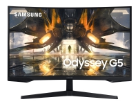 Samsung Odyssey G5 S32AG550EU - LED-skjerm - kurvet - 32 - 2560 x 1440 WQHD @ 165 Hz - VA - 300 cd/m² - 2500:1 - HDR10 - 1 ms - HDMI, DisplayPort - svart