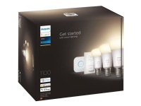 Philips Hue White Starter Kit - 3 x E27 + Bridge + Dimming Switch