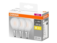 OSRAM LED BASE CLASSIC P - LED-lyspære - form: P45 - mattslipt finish - E14 - 4 W (ekvivalent 40 W) - klasse E - varmt hvitt lys - 2700 K