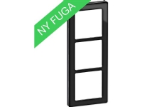 LK FUGA PURE designramme glas 3 modul, sort