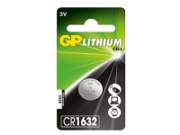 GP Batteries Lithium Cell CR1632, Single-use battery, CR1632, Lithium, 3 V, 1 stykker, 140 mAh