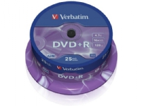 Verbatim VB-DPR47S2A, DVD+R, 120 mm, Spindle, 25 stykker, 4,7 GB