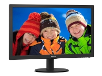 Philips V-line 223V5LSB2 - LED-skjerm - 21.5 - 1920 x 1080 Full HD (1080p) @ 60 Hz - 200 cd/m² - 600:1 - 5 ms - VGA - teksturert svart, svart hårstrek
