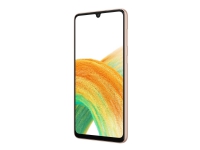 Samsung Galaxy A33 5G - 5G smarttelefon - dobbelt-SIM - RAM 6 GB / 128 GB - microSD slot - OLED-display - 6.4 - 2400 x 1080 piksler (90 Hz) - 4x bakkameraer 48 MP, 8 MP, 5 MP, 2 MP - front camera 13 MP - fantastisk fersken
