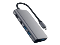 Satechi Aluminum Type-C Multimedia Adapter - Dokkingstasjon - USB-C - Mini DP - GigE