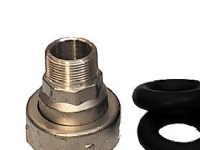 Murgennemføring 40mm-1 1/4 - nippel med 2 1/2 omløber. Isiflo