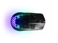 SteelSeries Aerox 3 2022 Edition - Mus - ergonomisk - høyrehendt - optisk - 6 knapper - trådløs, kablet - 2.4 GHz, USB-C, Bluetooth 5.0 - USB-C trådløs mottaker - onyks svartmatt - fargeboks