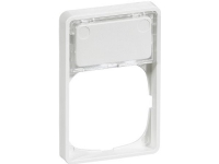 LAURITZ KNUDSEN FUGA® ramme Baseline 50 1,5 modul, med tekstmodul hvid.