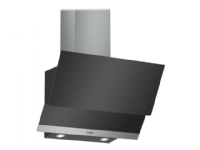 Bosch Serie | 2 DWK065G60 - Panser - skorsteinvinklet - bredde: 60 cm - dybde: 38.6 cm - ekstraksjon og resirkulasjon (med ekstra resirkulasjonssett) - rustfritt stål / svart