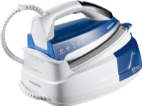 Grundig SIS 8670, Keramisk Ultra Glide-strykesåle, 6 stang, 1 l, 110 g/min, Blå, Hvit, 1 min