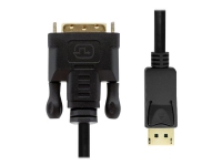 ProXtend - Adapterkabel - DisplayPort (hann) låst til DVI-D (hann) - DisplayPort 1.2 - 5 m - 1080p støtte 60 Hz - svart