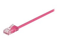 MicroConnect - Nettverkskabel - RJ-45 (hann) til RJ-45 (hann) - 20 m - 6 mm - UTP - CAT 6 - halogenfri, flertrådet - rosa