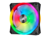 Corsair iCUE QL120 RGB (3-pack) - Kabinet-blæser - 120mm - 1500rpm - PWM - 26 dBA - 41.8 kubikfod/min - Inkl. 1 x Lighting Node CORE