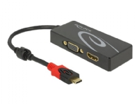 Delock - Ekstern videoadapter - USB-C - HDMI, VGA
