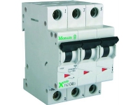 EATON Automatsikring, 3 Polet, 63A, C-Karakteristik, 10 kA, 400 V, bredde 3 moduler