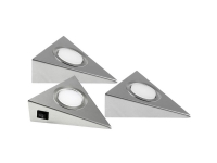 Heitronic 23009 GENUA LED-lampe Sæt med 3 stk. 6 W Varmhvid Rustfrit stål