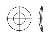 TOOLCRAFT TO-6854526 Fjederskiver Indvendig diameter: 7 mm DIN 137 Fjederstål verzinkt 1000 stk