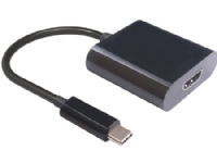MICROCONNECT USB 3.1 C han til HDMI adapter, længde 20 cm, farve: sort
