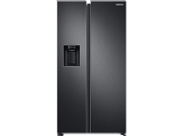 Samsung RS68A8842B1/EF, Frittstående, Grafitt, Amerikansk dør, På innsiden, R600a, Herdet glass