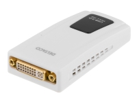 DELTACO PRIME USB3-DVI - Ekstern videoadapter - USB 3.0 - DVI - hvit