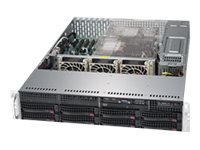 Supermicro SuperServer 6029P-TRT - Server - rackmonterbar - 2U - toveis - ingen CPU - RAM 0 GB - SATA - hot-swap 3.5 brønn(er) - uten HDD - AST2500 - GigE, 10 GigE - monitor: ingen - svart