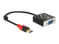 Delock USB 3.0 Type-A male > VGA female - Ekstern videoadapter - USB 3.0 - D-Sub - svart - løsvekt