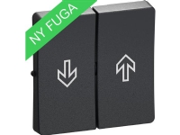 LAURITZ KNUDSEN Fuga® Tangent 0,5 modul for jalousiafbryder (sæt) pil op/ned koksgrå, til ny model 16A.
