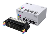 Samsung CLT-P4092C - 4-pack - svart, gul, cyan, magenta - original - tonerpatron (SU392A) - for Samsung CLX-3170, CLX-3175, CLX-3176, CLX-4175