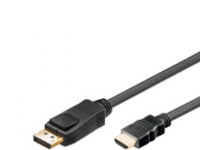 Goobay 2m DP/HDMI, 2 m, DisplayPort, HDMI, Gull, Svart, Hankjønn/hankjønn