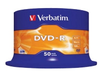 Verbatim - 50 x DVD-R - 4.7 GB 16x - matt sølv - spindel