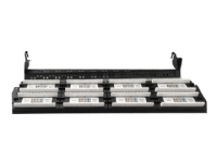 Gembird NPP-C648CM-001 - Patchpanel med kabelstyring - CAT 6 - svart - 2U - 19 - 48 porter