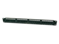 DIGITUS Professional DN-91616U - Koblingspanel - CAT 6 - UTP - RJ-45 X 16 - svart, RAL 9005 - 1U - 19