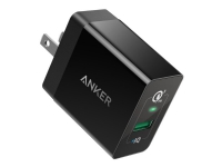 Anker PowerPort+ 1 - Strømadapter - 18 watt - 3 A - IQ, QC 3.0 (USB) - svart