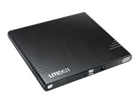 LiteOn eBAU108 - Platestasjon - DVD±RW (±R DL) / DVD-RAM - 8x/8x/5x - USB 2.0 - ekstern - svart