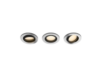 Philips Hue White Ambiance Milliskin Innfelt sted Rund - Alu - Triple Pack