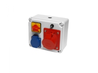 PCE Stationary switchgear made of plastic, Kolo type M25 32/5 GSxb. tubular + switch 32A 0-1 IP44 - 9769225