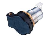 Stikdåse Normstikdåse ProCar Bordspannungs-Einbau-Steckdose, Metall 12/24 V 16 A 6,3 mm fladstik