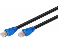 CAT 6 udendørs patchkabel, U/UTP, sort