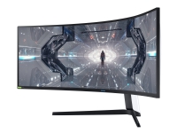 Samsung Odyssey G9 C49G94TSSR - QLED-monitor - kurvet - 49 - 5120 x 1440 Dual Quad HD @ 240 Hz - VA - 420 cd/m² - 2500:1 - DisplayHDR 1000 - 1 ms - HDMI, 2xDisplayPort - svart, hvit