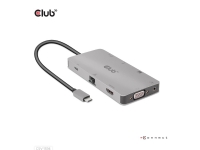 Club 3D USB Gen1 Type-C 9-in-1 hub - Dokkingstasjon - USB-C - VGA, HDMI - GigE