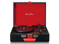 Lenco TT-110, Beltedrevet platespiller, Semi-automatisk, Sort, Rød, Kunstig lær, Metall, Plast, Tre, 33,45,78 RPM, Rotasjon